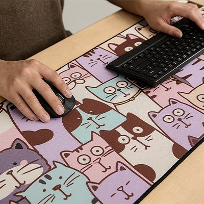 Tapis de souris XXL GN Ourcats protĂšge bureau