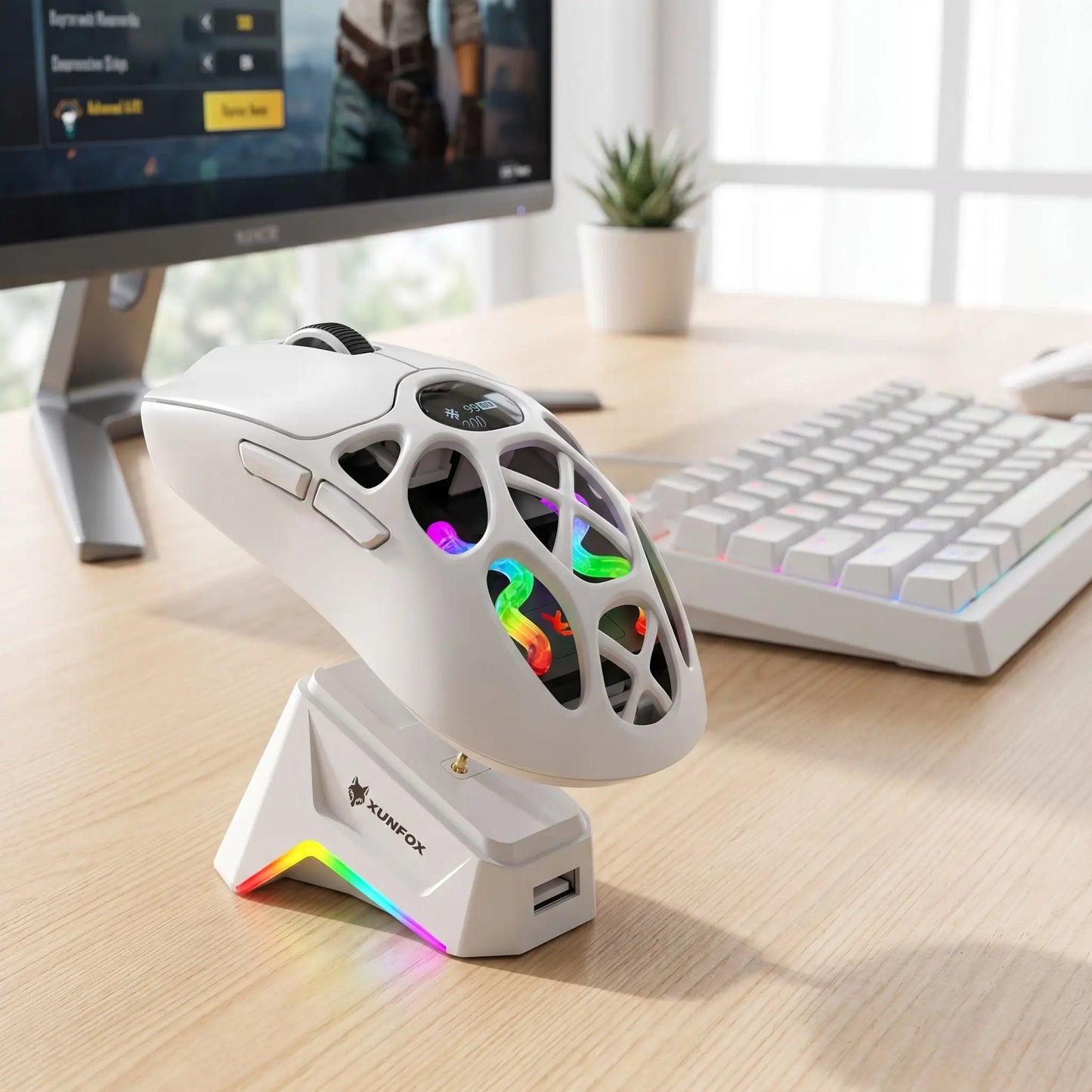 Souris gamer kareex blanc