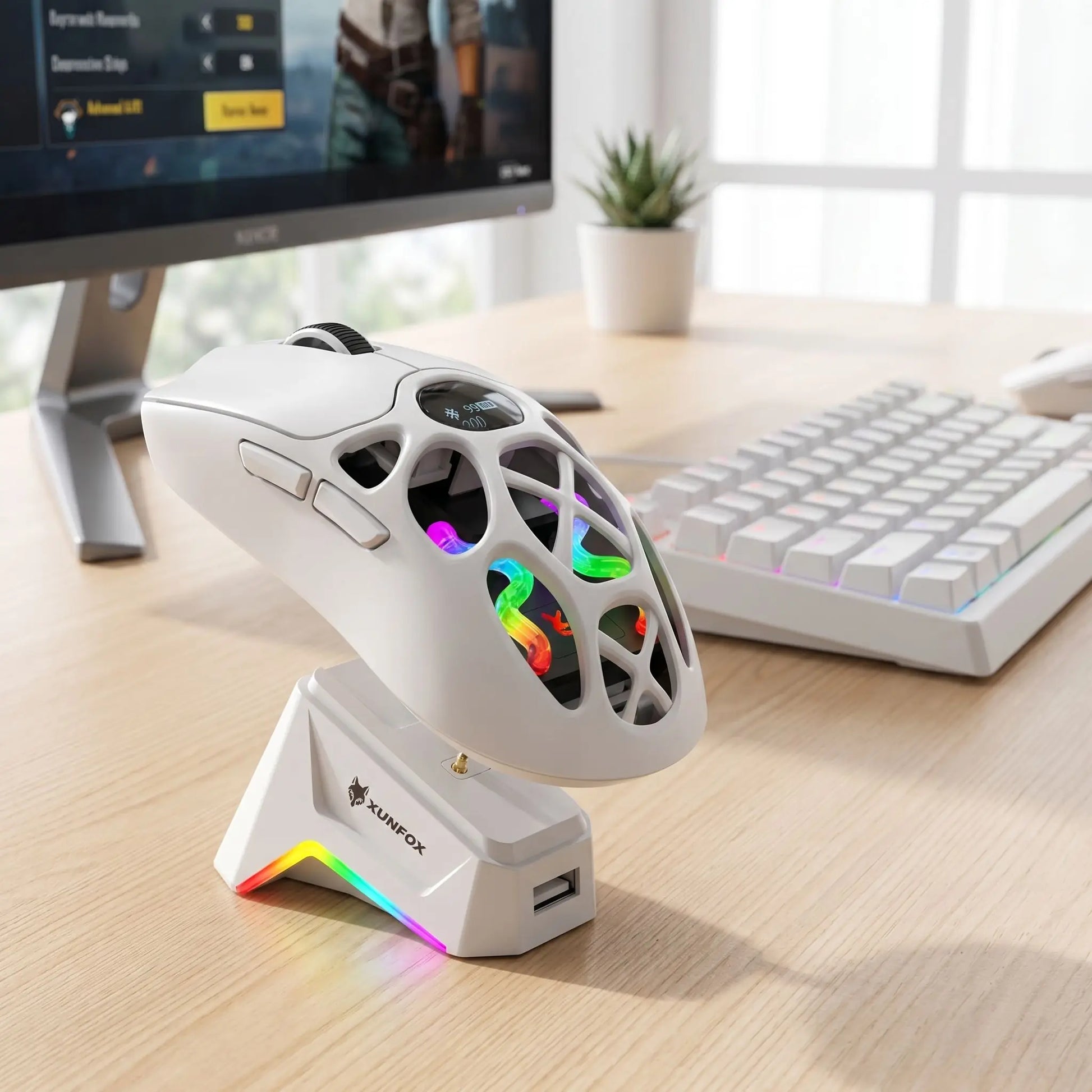 Souris gamer kareex blanc