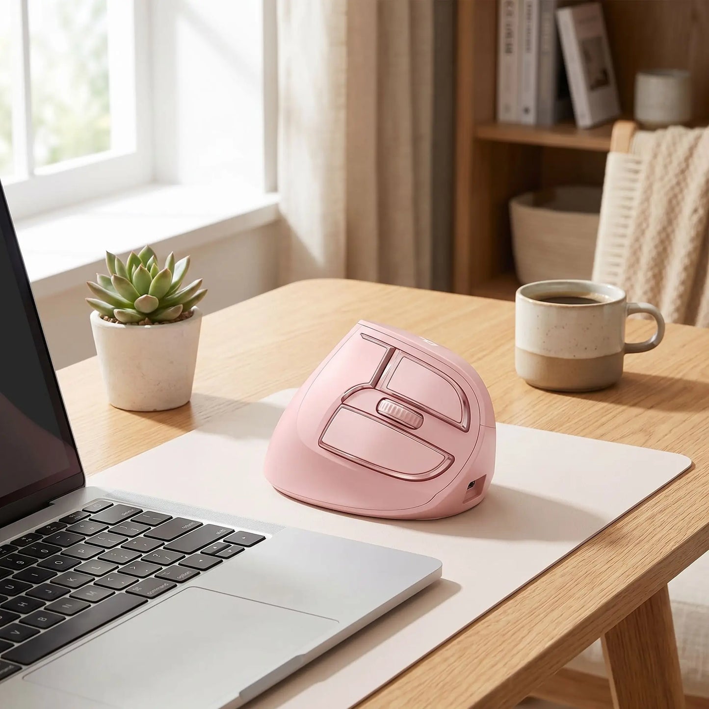 souris gamer verticale BloomKey rose