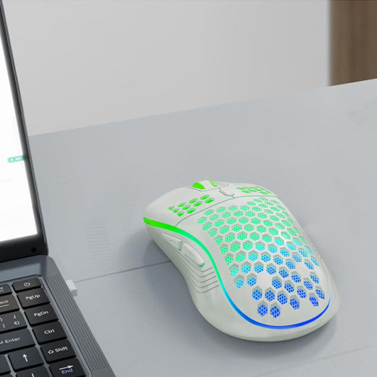 souris sans fil gamer exoma blanche