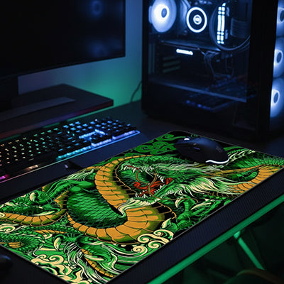 tapis de sourris xxl Rootplay dragon vert