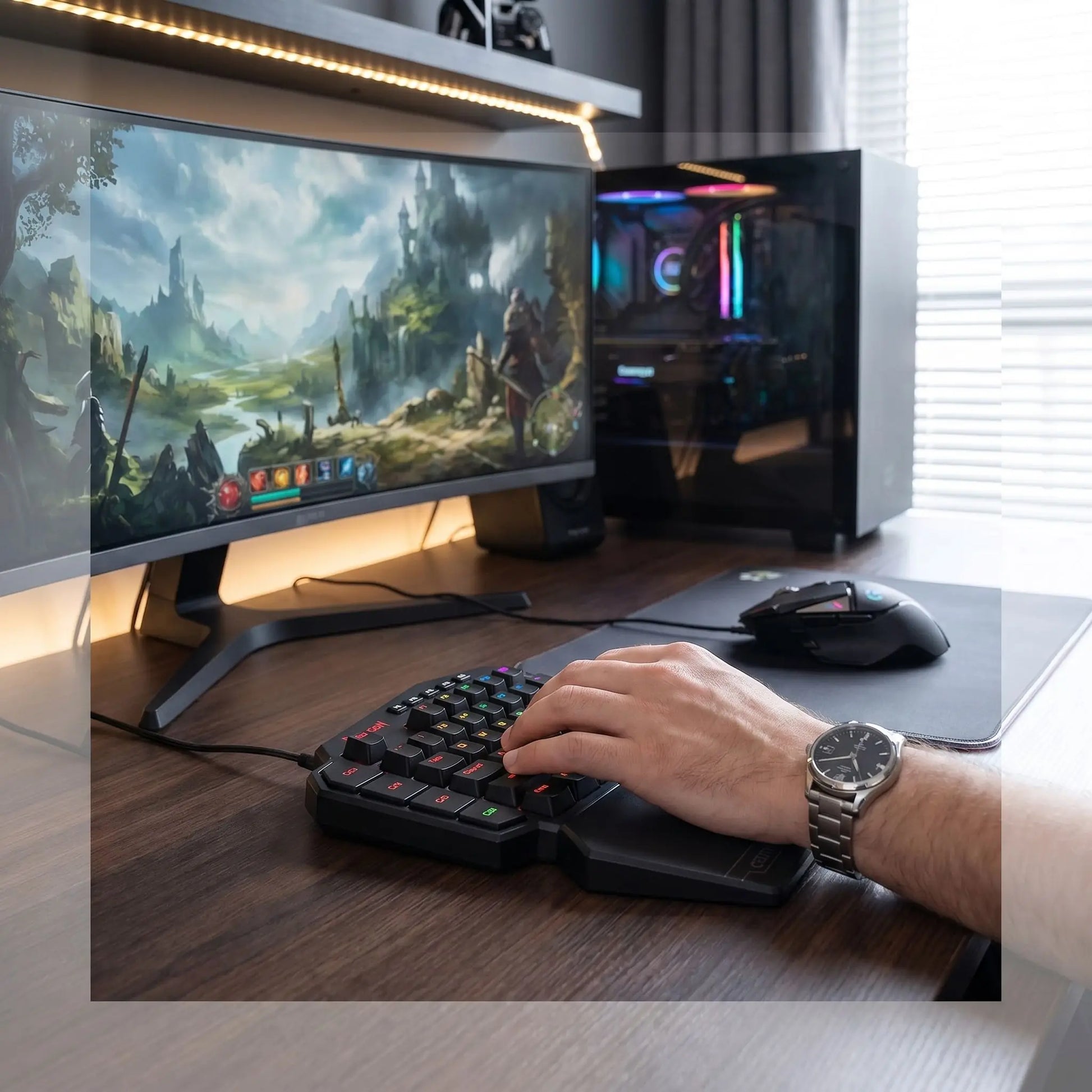 clavier gamer GN Redragon une main