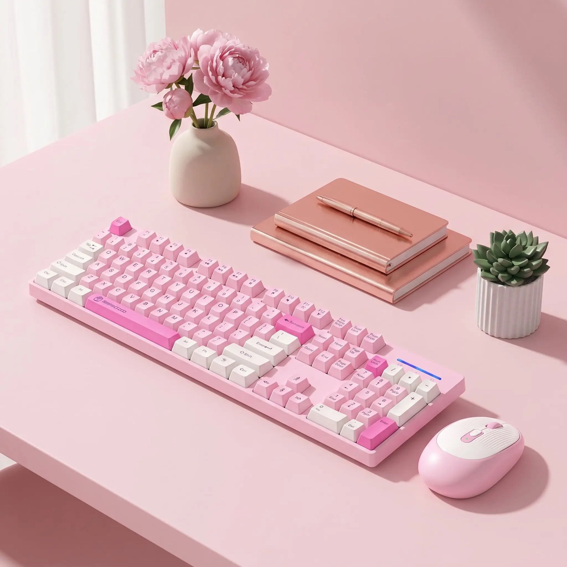 clavier gamer et souris GN Sakura rose