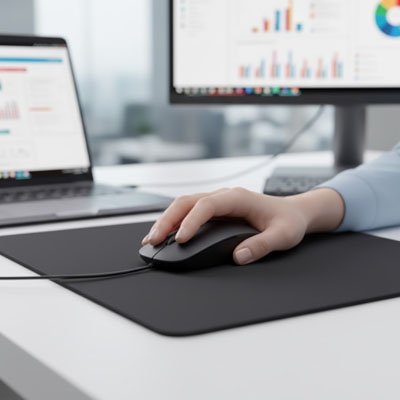 Souris filaire CLYX forme aplatie