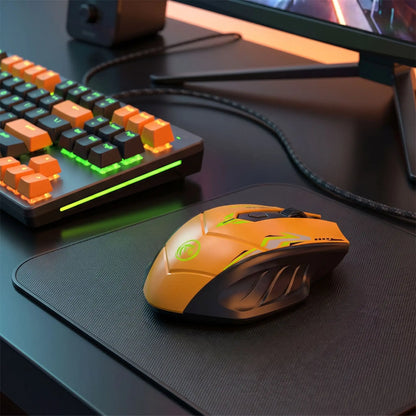 souris gamer sans fil TapX jaune et noir