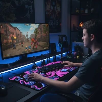 Tapis de souris XXL GN Clutch Bloom rose violet