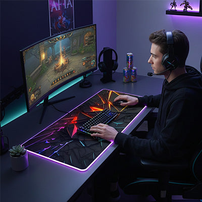 tapis souris xxl gn seedcontrol éclairage Led